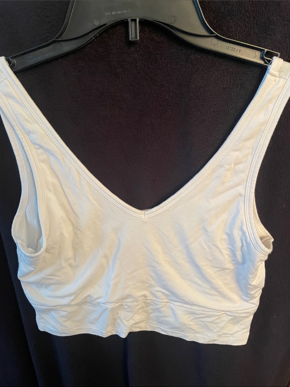 Lightweight White V-Neck Soft Brami